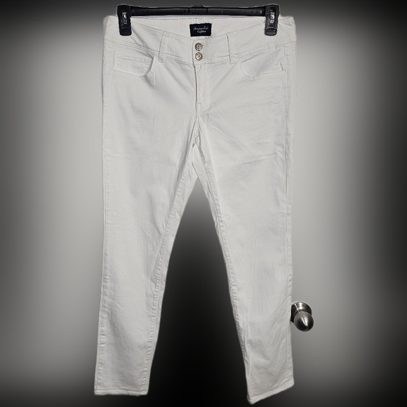 American Eagle AE Outfitters Womens Skinny White  Stretch Jeans SIZE 10 EUC - Picture 1 of 6